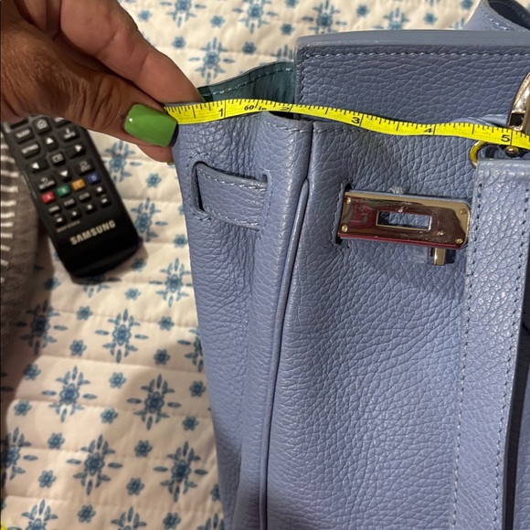 Teddy Blake Buti Cary Elegant Blue Leather Handbag (no longer available online) - Picture 11 of 11